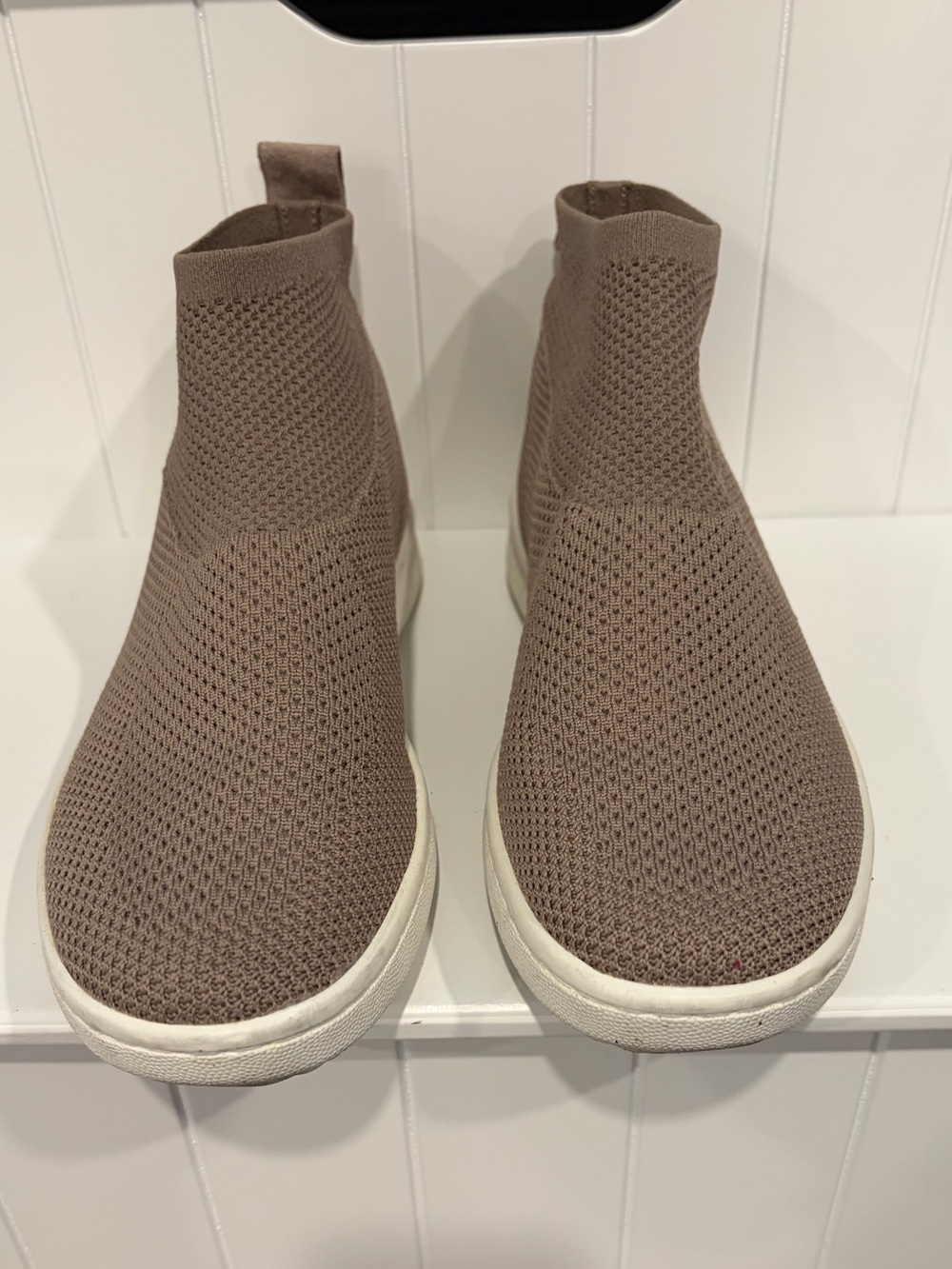 Eileen Fisher Slip-On Sneaker Boots in Taupe